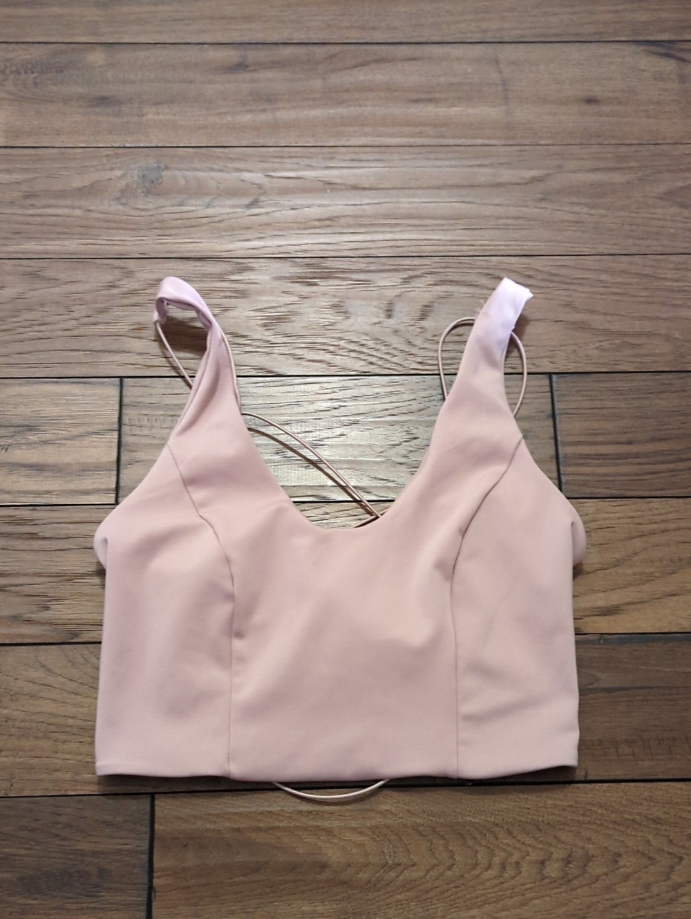 Free People Strappy Back Pink Sports Bra Size Medium